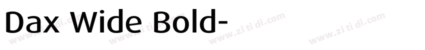Dax Wide Bold字体转换